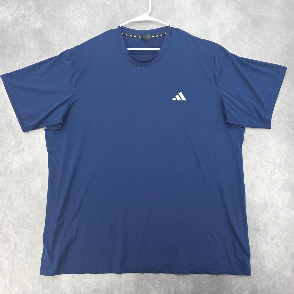 Adidas Aeroready Mens 2XL T-Shirt Navy Blue Short Sleeve Athletic Training Tee